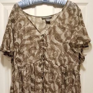 Kate & Mallory Woven Chiffon Front Tie Duster